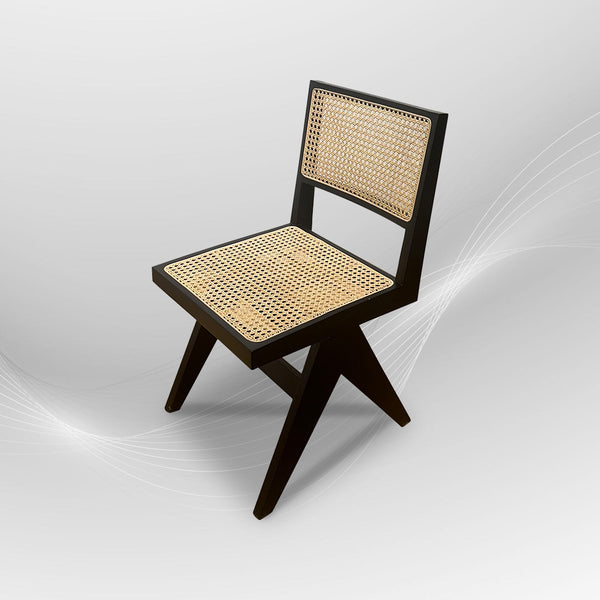 AARMLESS Stylish Walnut Rattan Dining Chair Boho - AVRS DESIGN