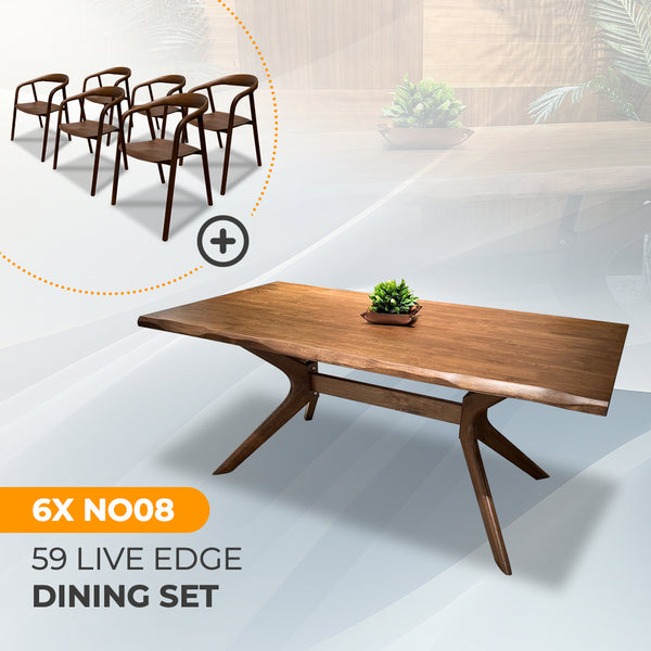 AVRS™ 59" Live Edge Dining Set