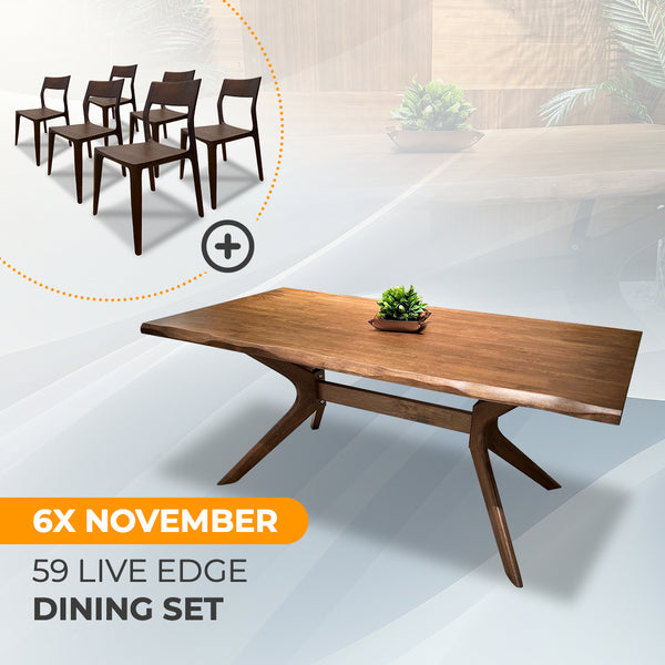 AVRS™ 59" Live Edge Dining Set