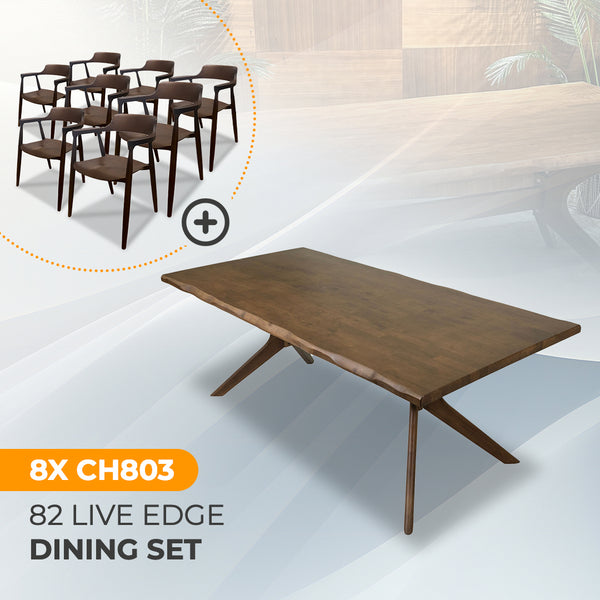 AVRS™ 82" Live Edge Dining Set