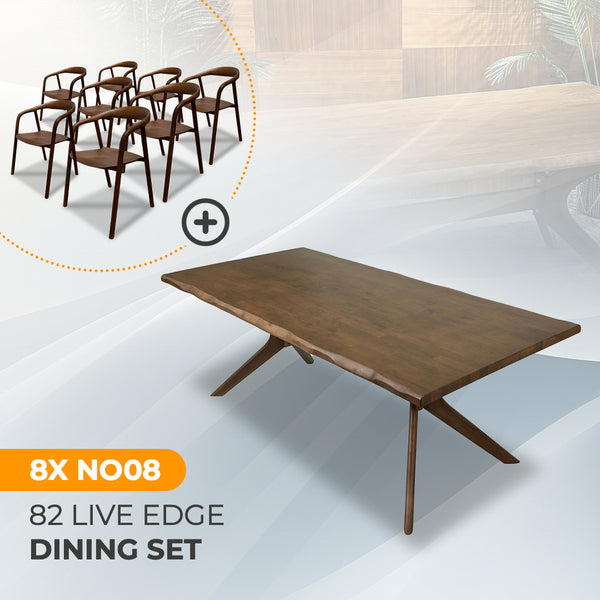 AVRS™ 82" Live Edge Dining Set