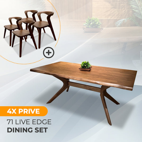 AVRS™ 71" Live Edge Dining Set