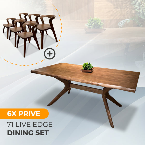 AVRS™ 71" Live Edge Dining Set