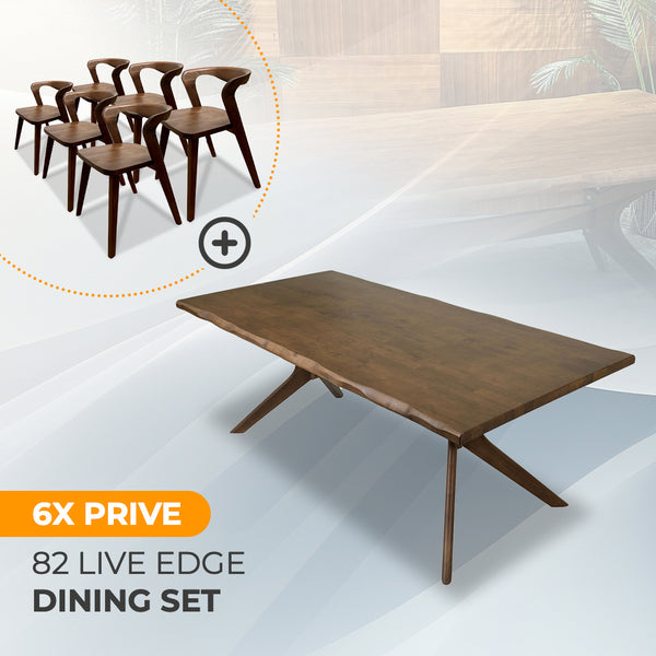 AVRS™ 82" Live Edge Dining Set