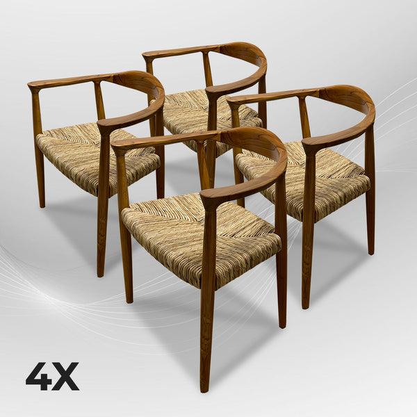 BANTENG Walnut Rattan Armchair Boho - AVRS DESIGN