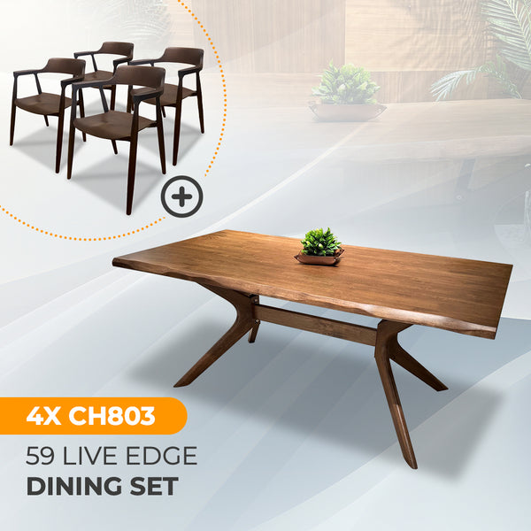 AVRS™ 59" Live Edge Dining Set