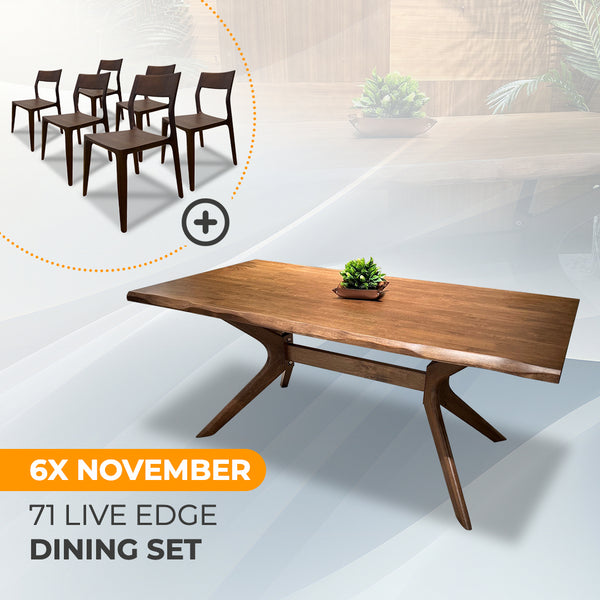 AVRS™ 71" Live Edge Dining Set