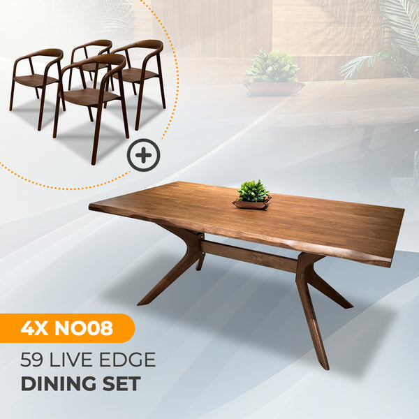 AVRS™ 59" Live Edge Dining Set