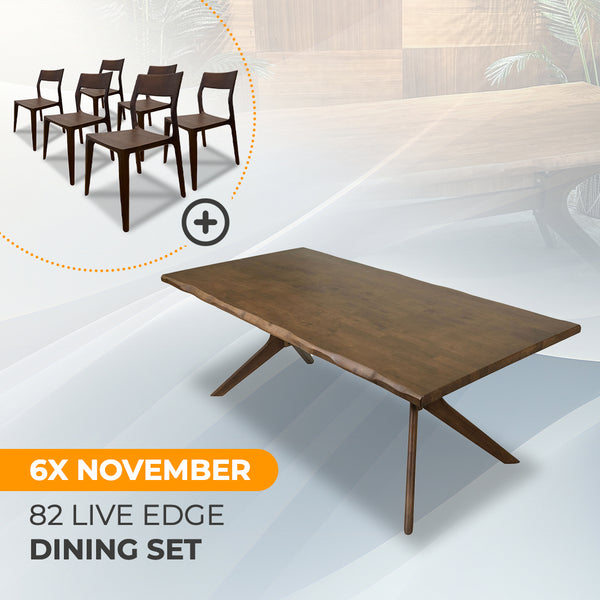 AVRS™ 82" Live Edge Dining Set