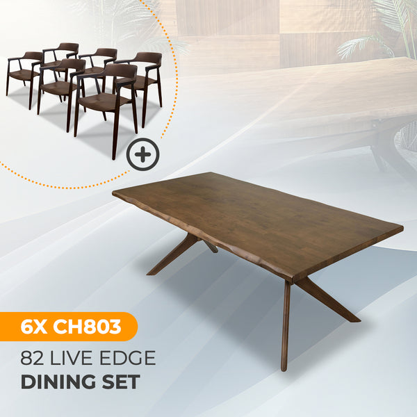 AVRS™ 82" Live Edge Dining Set