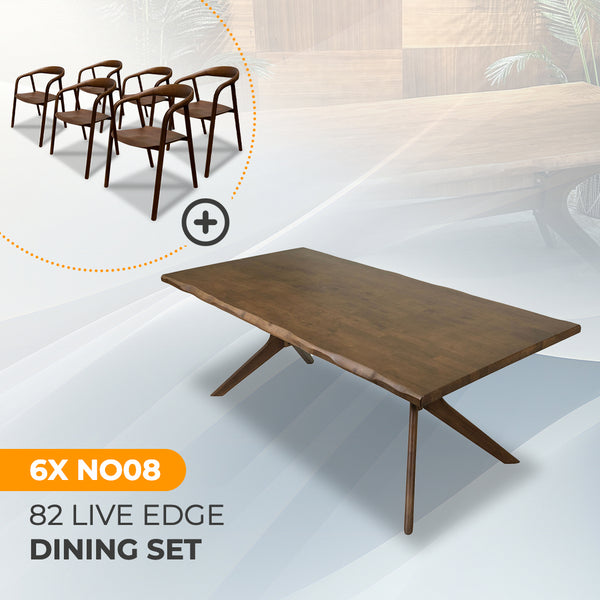 AVRS™ 82" Live Edge Dining Set