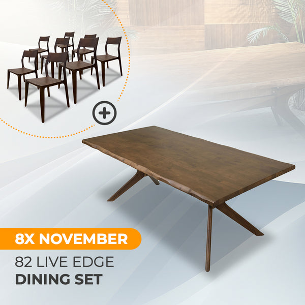 AVRS™ 82" Live Edge Dining Set