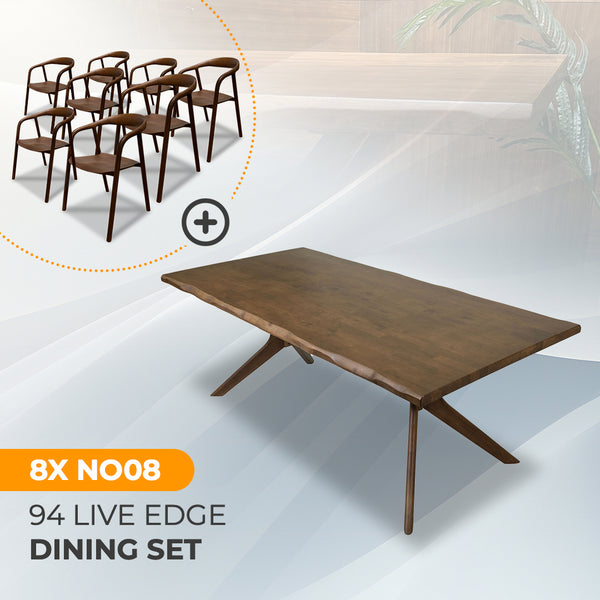 AVRS™ 94" Live Edge Dining Set