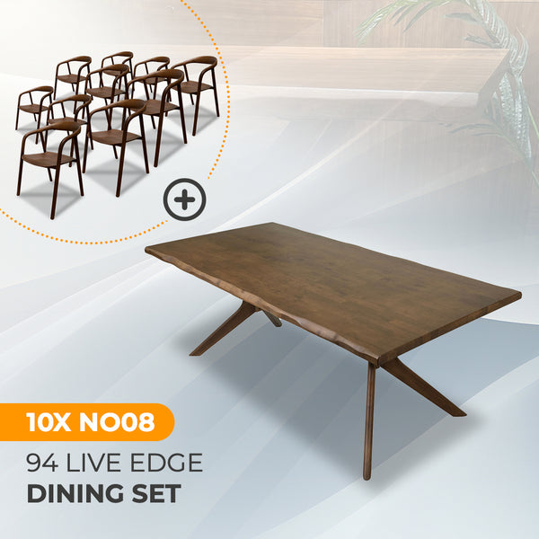 AVRS™ 94" Live Edge Dining Set