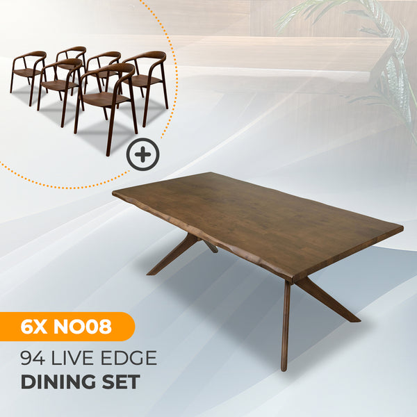 AVRS™ 94" Live Edge Dining Set