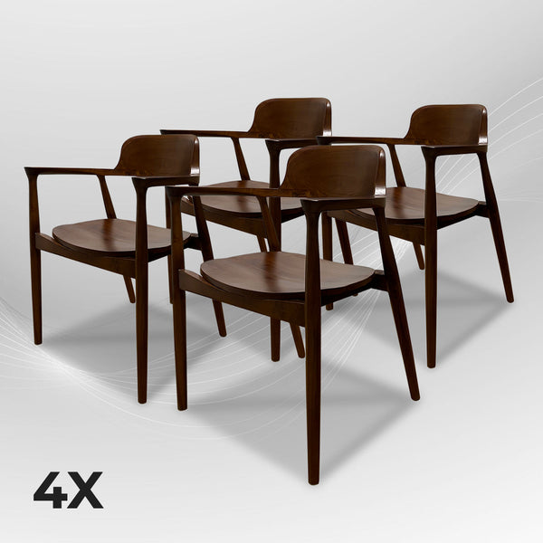 HIRASHIMA Black Comfortable Mid-Century Modern Dining Chair - AVRS DESIGN