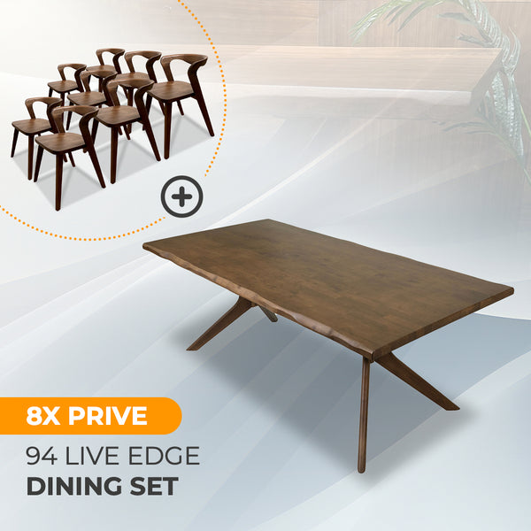 AVRS™ 94" Live Edge Dining Set