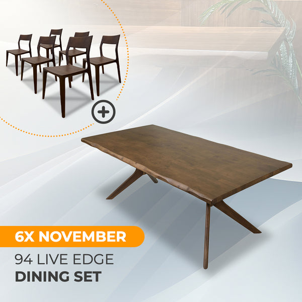 AVRS™ 94" Live Edge Dining Set