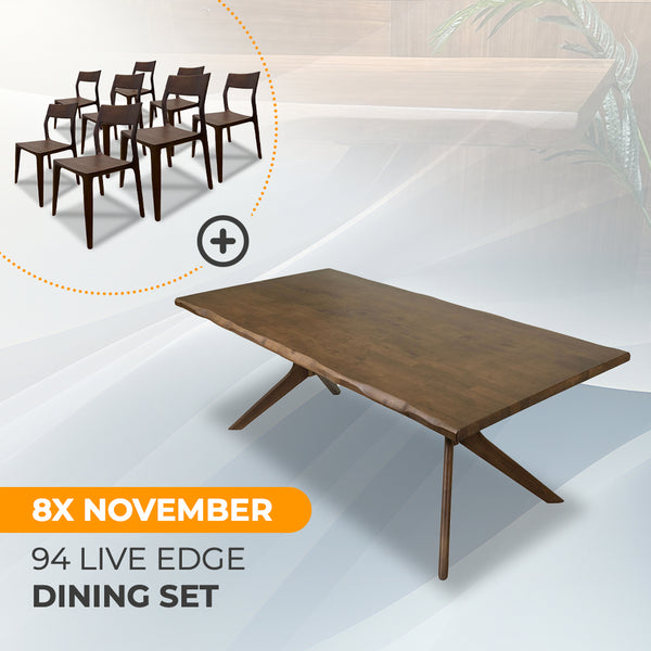 AVRS™ 94" Live Edge Dining Set