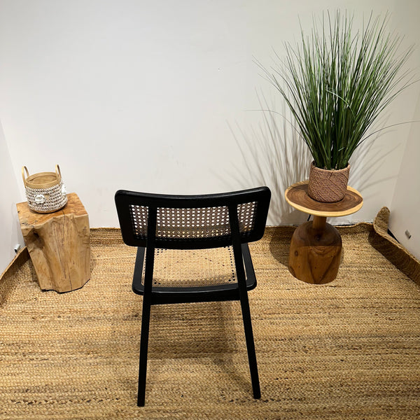 MOON Black Rattan Dining Chair - AVRS DESIGN