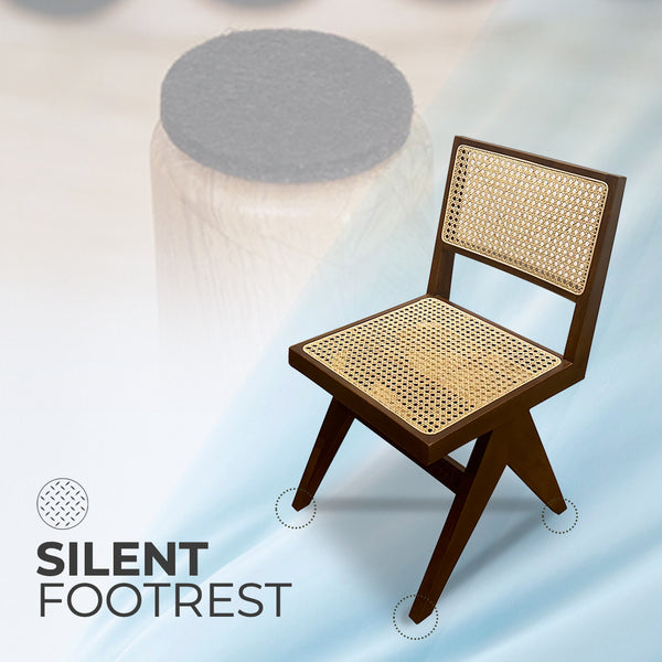 AARMLESS Stylish Walnut Rattan Dining Chair Boho - AVRS DESIGN