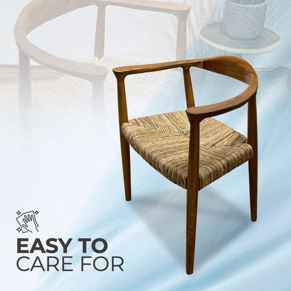 BANTENG Walnut Rattan Armchair Boho - AVRS DESIGN