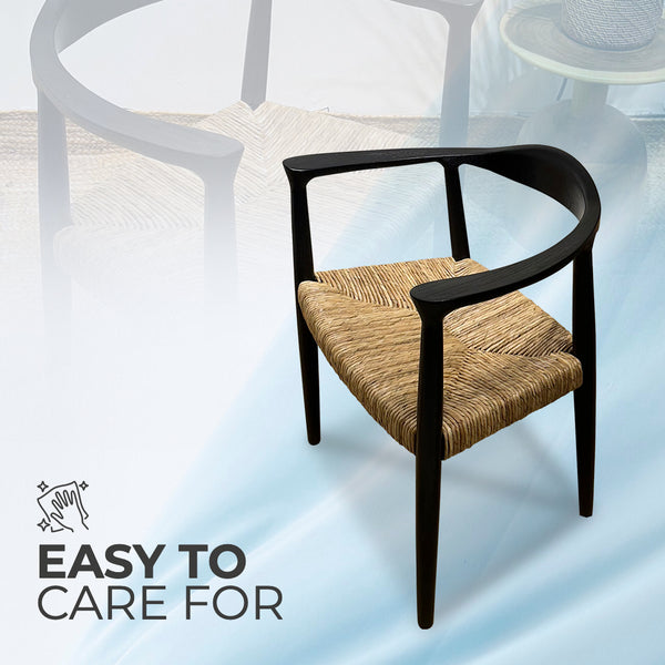 BANTENG Black Rattan Armchair Boho - AVRS DESIGN