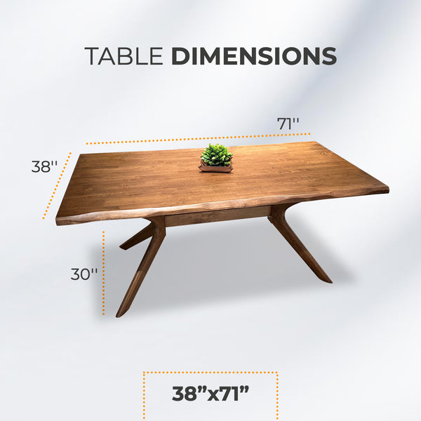 AVRS™ 71" LIVE EDGE DINING TABLE