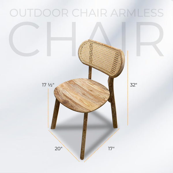 Handmade Rattan Armless Outdoor Chair - AVRS DESIGN