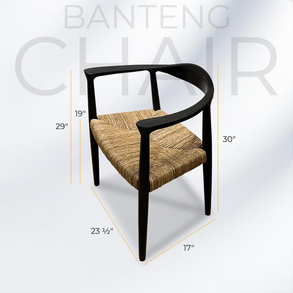 BANTENG Black Rattan Armchair Boho - AVRS DESIGN