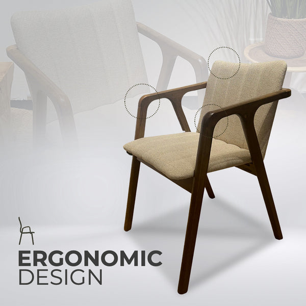 BALAKEN-LONG Armchair with Upholstered Seat - AVRS DESIGN