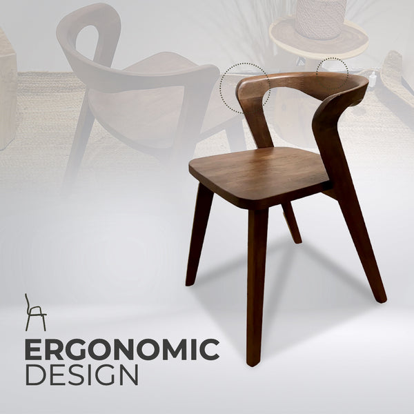 PRIVE Mid-Century Walnut Dining Chair - AVRS DESIGN