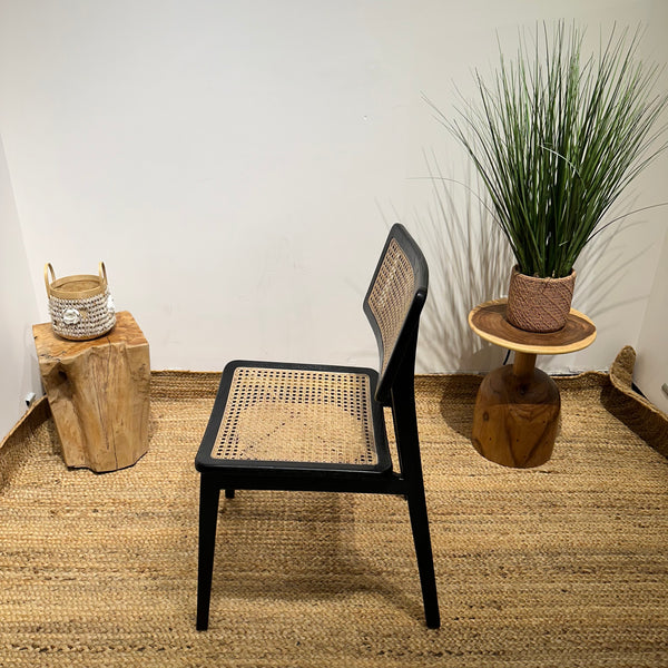 MOON Black Rattan Dining Chair - AVRS DESIGN