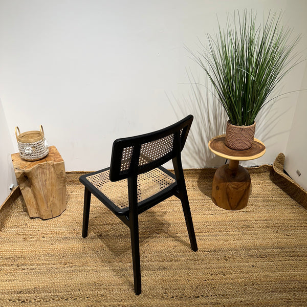 MOON Black Rattan Dining Chair - AVRS DESIGN