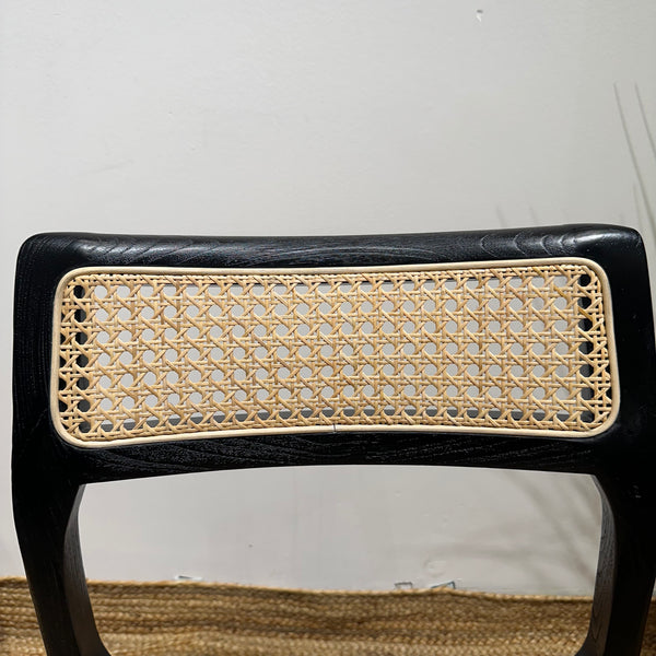 STACKING Black Rattan Dining Chair - AVRS DESIGN