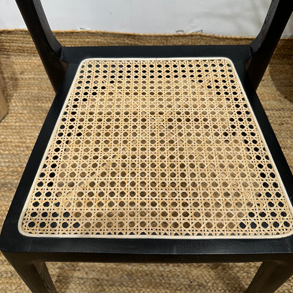 STACKING Black Rattan Dining Chair - AVRS DESIGN