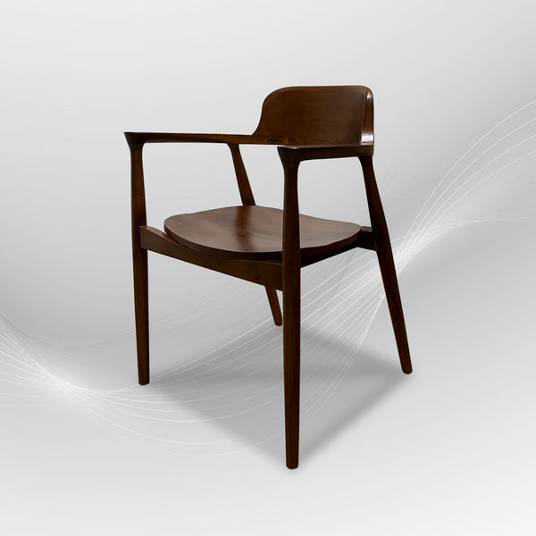 HIRASHIMA Walnut Comfortable Mid-Century Modern Dining Chair - AVRS DESIGN