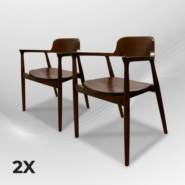 HIRASHIMA Walnut Comfortable Mid-Century Modern Dining Chair - AVRS DESIGN