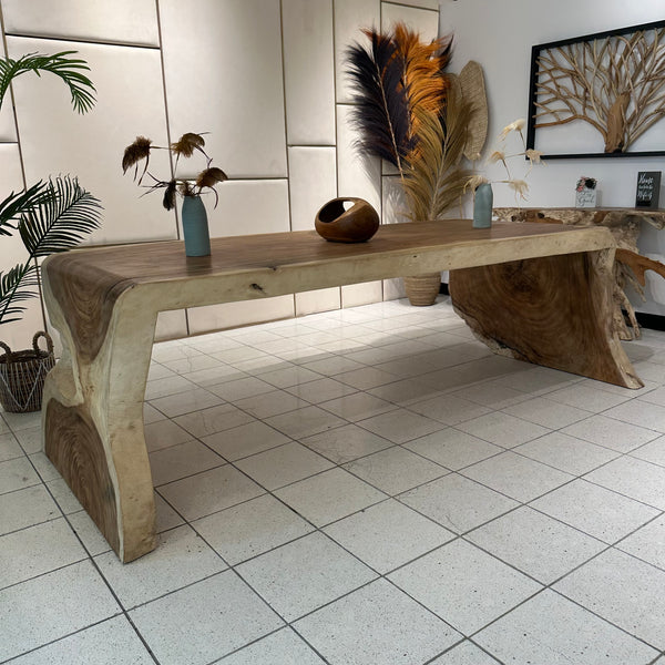 AVRS™ 93" U SHAPE SOLID WOOD DINING TABLE