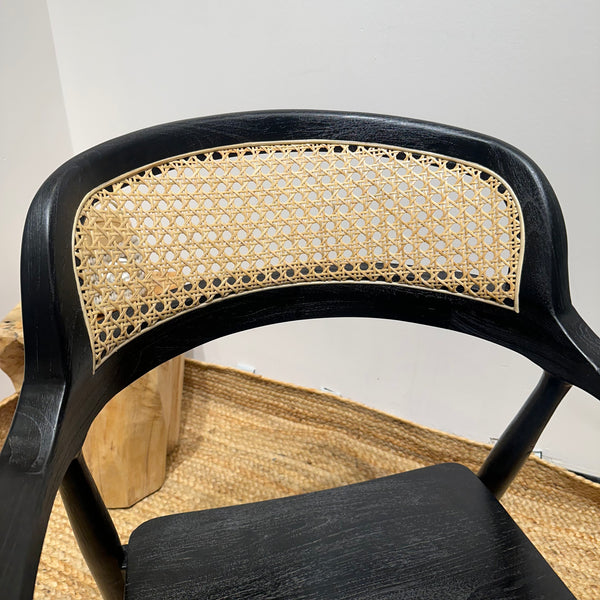 RETRO Black Rattan Armchair - AVRS DESIGN