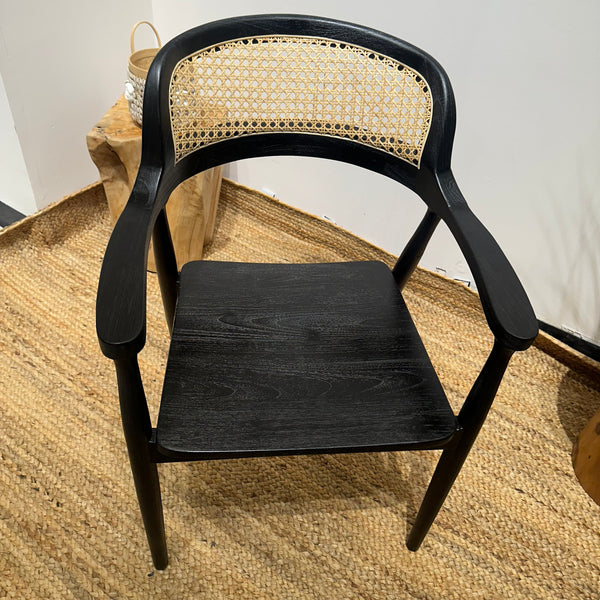 RETRO Black Rattan Armchair - AVRS DESIGN