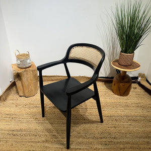 RETRO Black Rattan Armchair - AVRS DESIGN