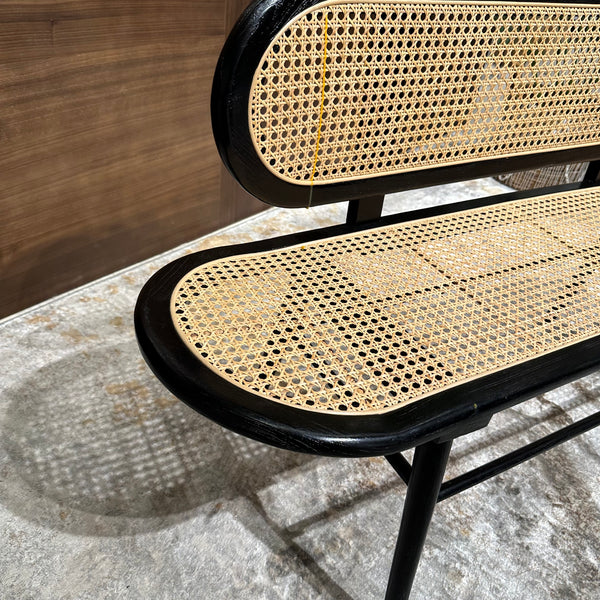 WOVEN WALNUT RATTAN BENCH - AVRS DESIGN