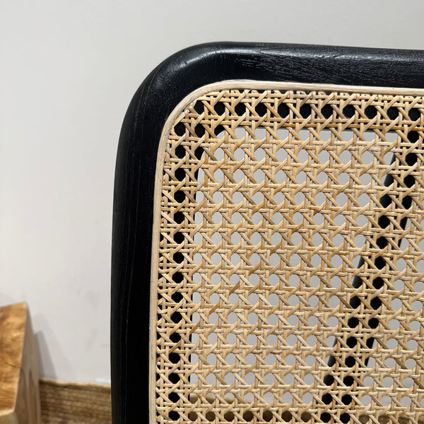 SELVIA Stylish Black Rattan Accent Chair - AVRS DESIGN