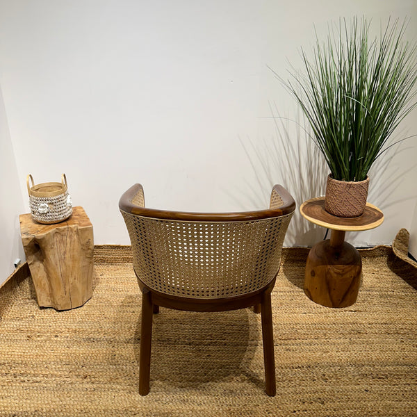 MANGKOKCLEOPATRA Walnut Rattan Armchair - AVRS DESIGN