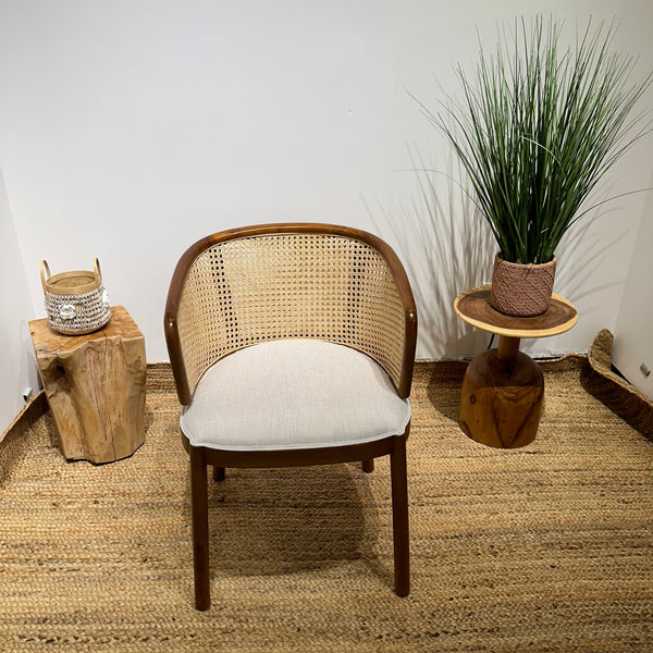 MANGKOKCLEOPATRA Walnut Rattan Armchair - AVRS DESIGN