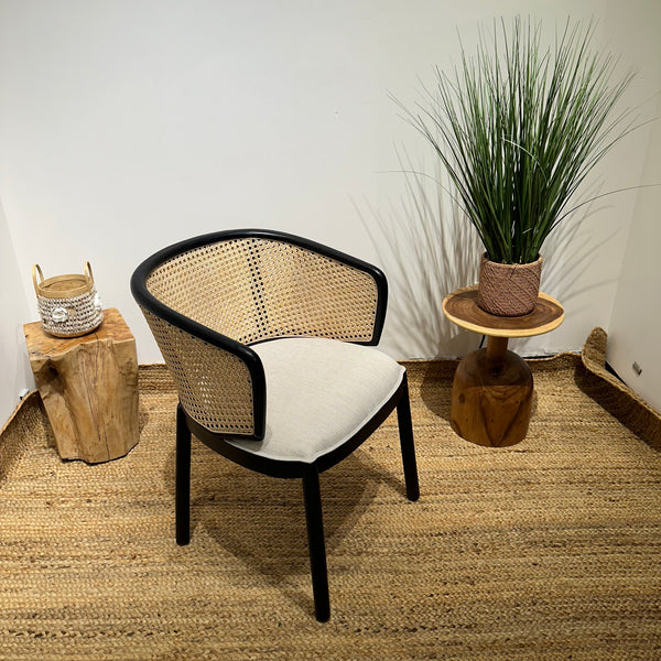 MANGKOKCLEOPATRA Black Rattan Armchair - AVRS DESIGN