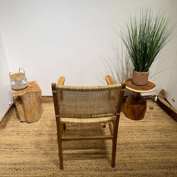 LAZY Walnut Rattan Armchair - AVRS DESIGN