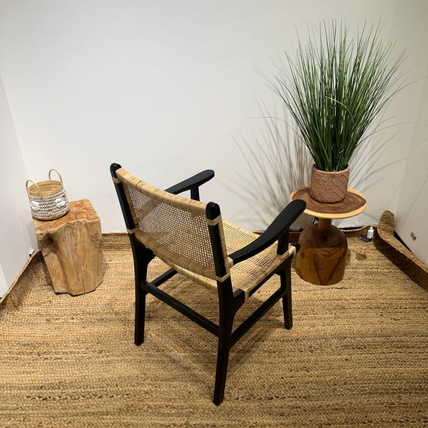 LAZY Black Rattan Armchair - AVRS DESIGN