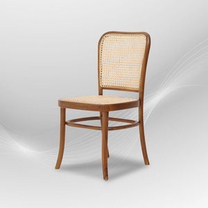 KEVINARMLESS Walnut Rattan Mid-Century Modern Dining Chair - AVRS DESIGN